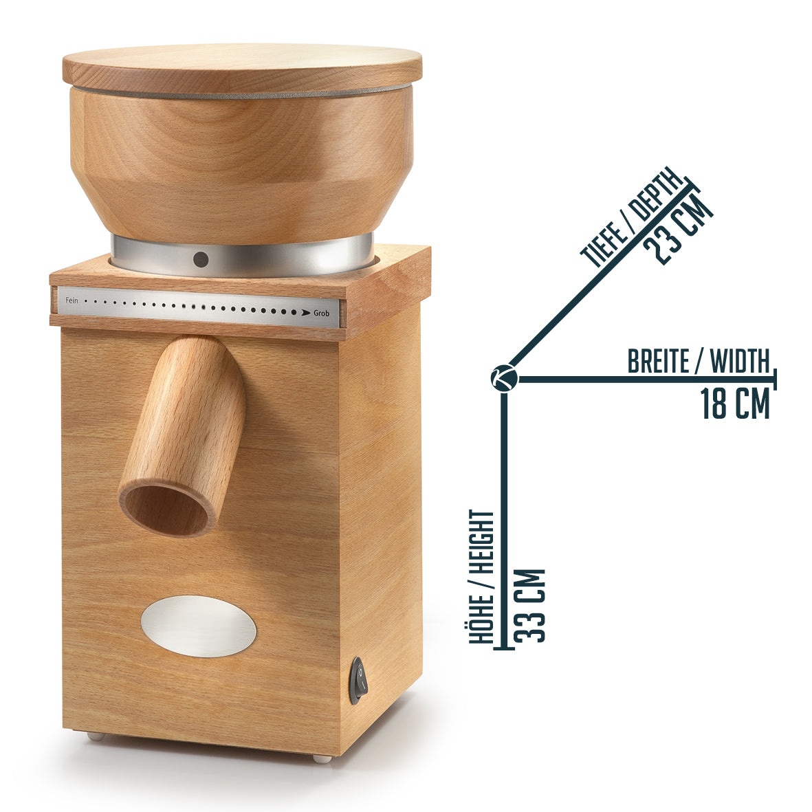 🌾Classic Wooden Grain Mill