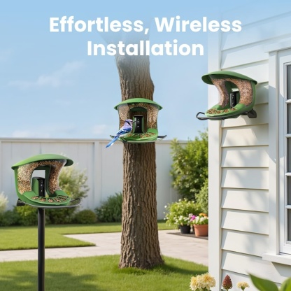 🐦Triple-Lens AI Smart Bird Feeder with Solar Panel & Dual Cameras
