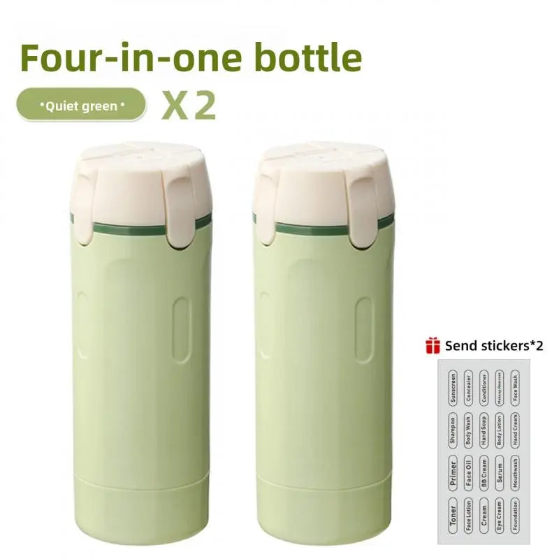 2-Pack 4-in-1 Portable Liquid Dispensing Bottles