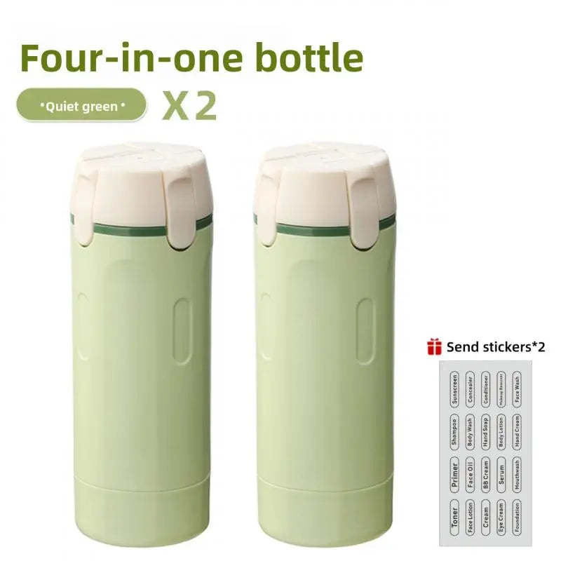2-Pack 4-in-1 Portable Liquid Dispensing Bottles
