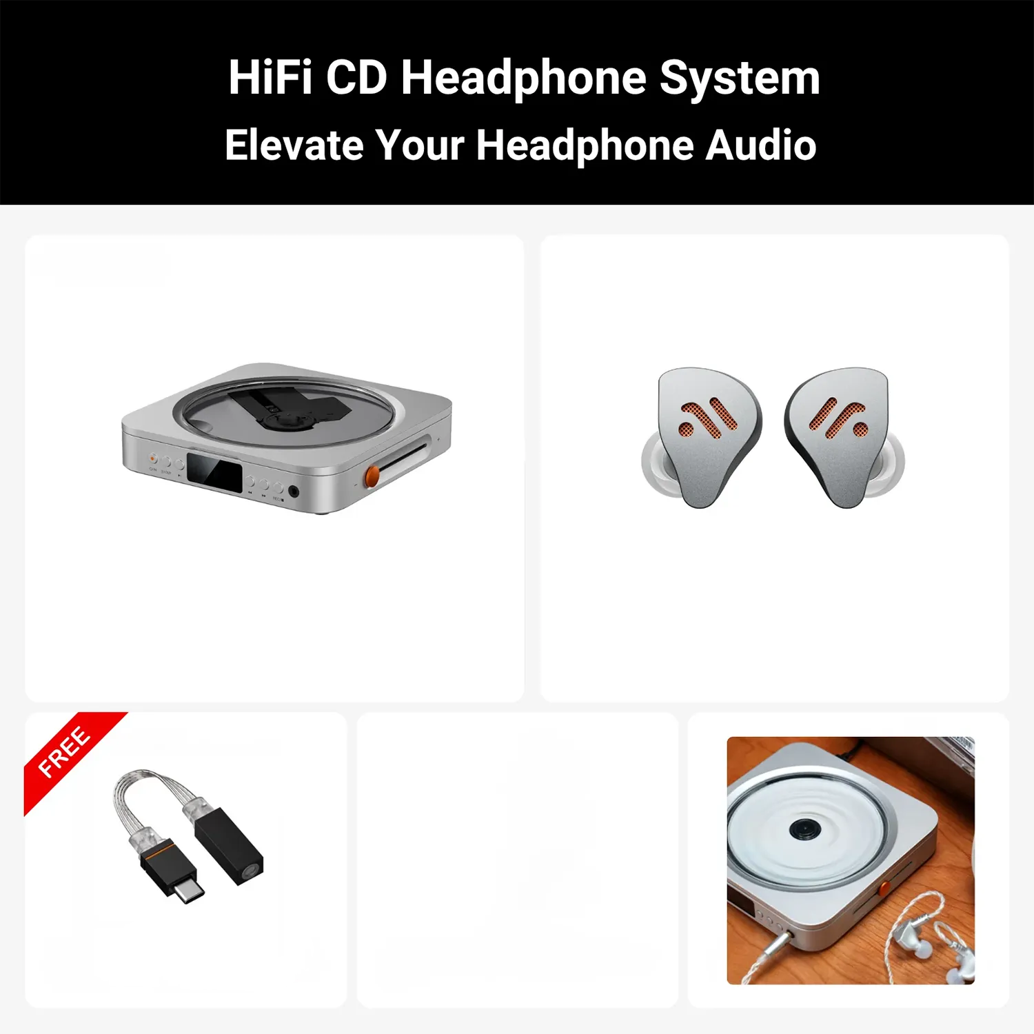 Compact and portable CD player