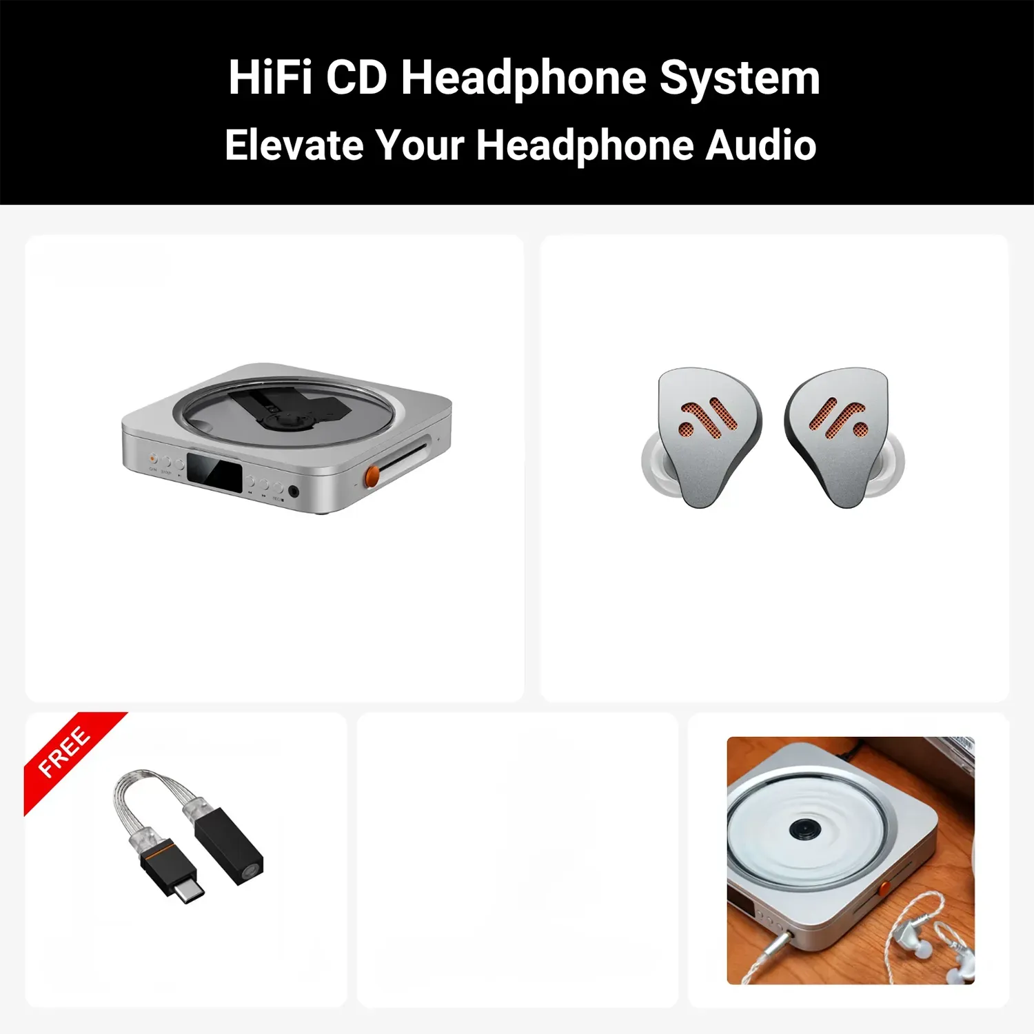 Compact and portable CD player