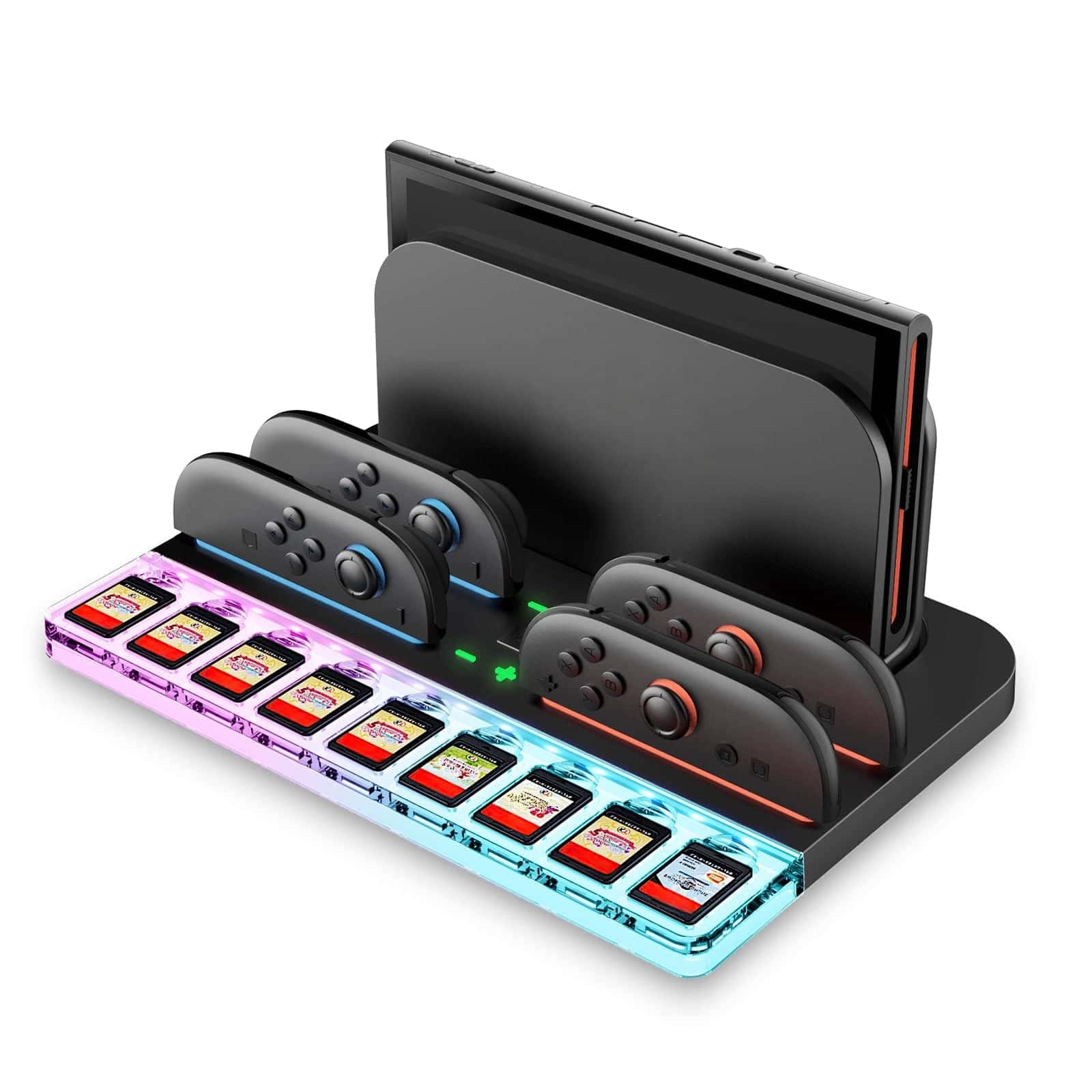 Charging & Storage Dock – Charge 4 Controllers and Organize Your Console & Game Cards