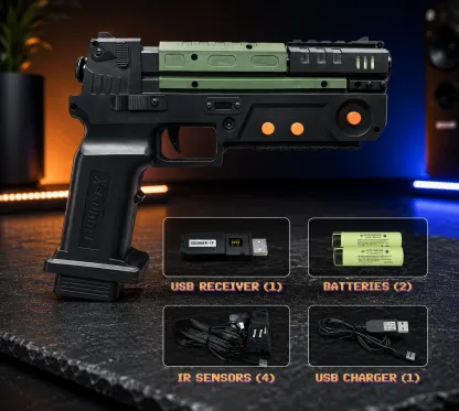 Retro Wireless Arcade Light Gun Controller for PC Shooting Games