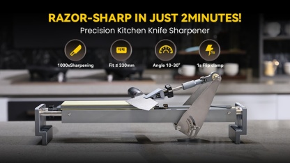 Guided Knife Sharpening System with Adjustable Angle Control