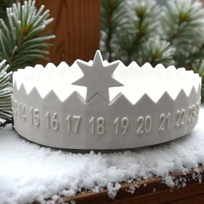 Countdown Calendar Silicone Mold, Advent Bowl with Star