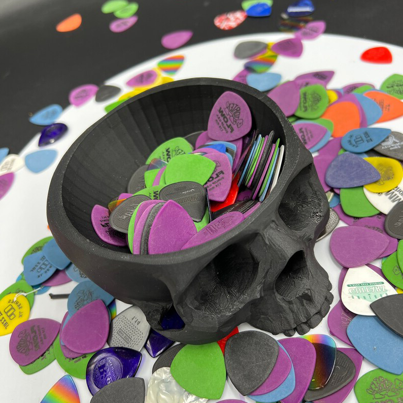 Giant Skull Guitar Pick Holder | Oversized Pick Storage Box | Creative Pick Bowl