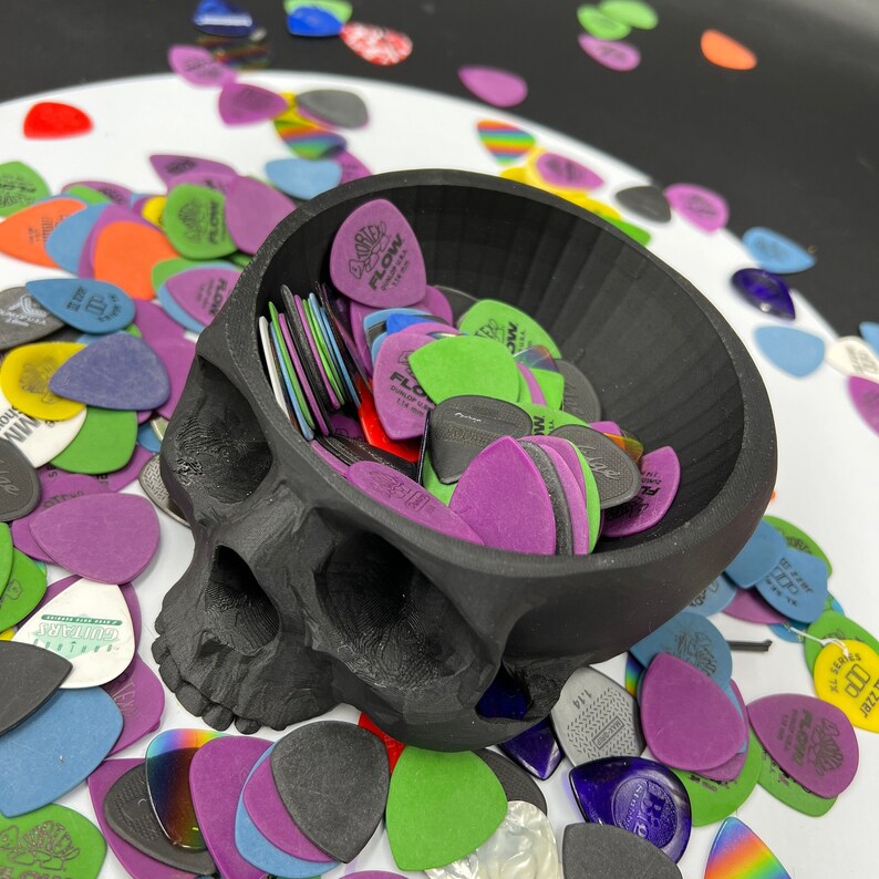 Giant Skull Guitar Pick Holder | Oversized Pick Storage Box | Creative Pick Bowl