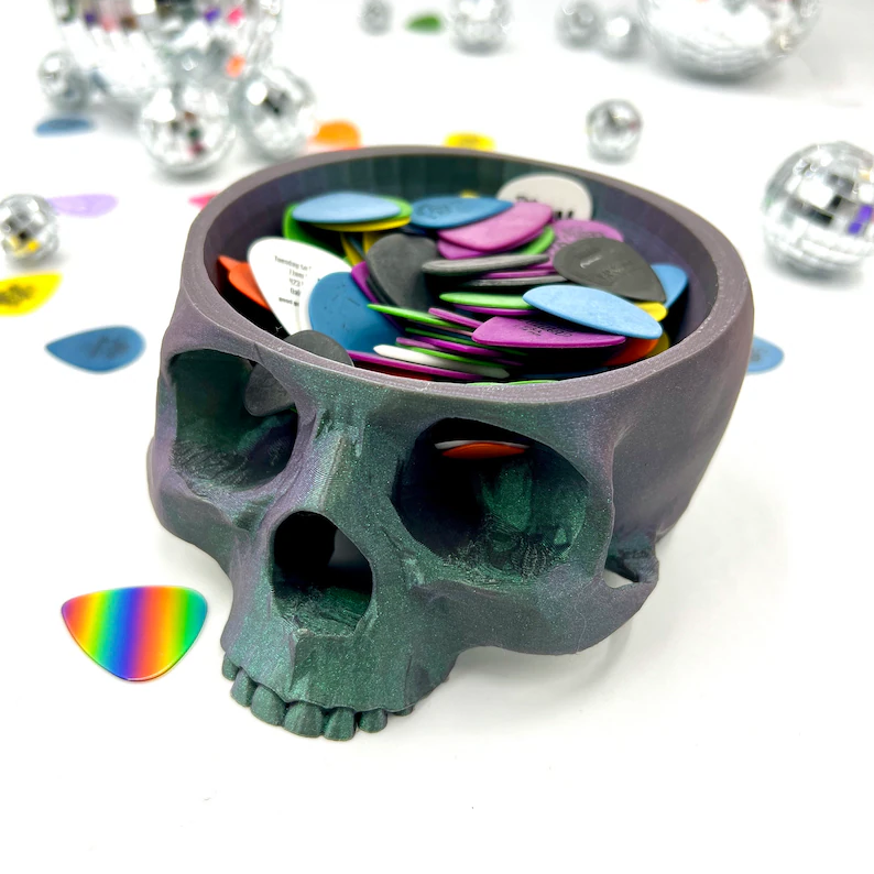 Giant Skull Guitar Pick Holder | Oversized Pick Storage Box | Creative Pick Bowl