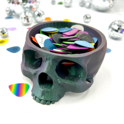 Giant Skull Guitar Pick Holder | Oversized Pick Storage Box | Creative Pick Bowl