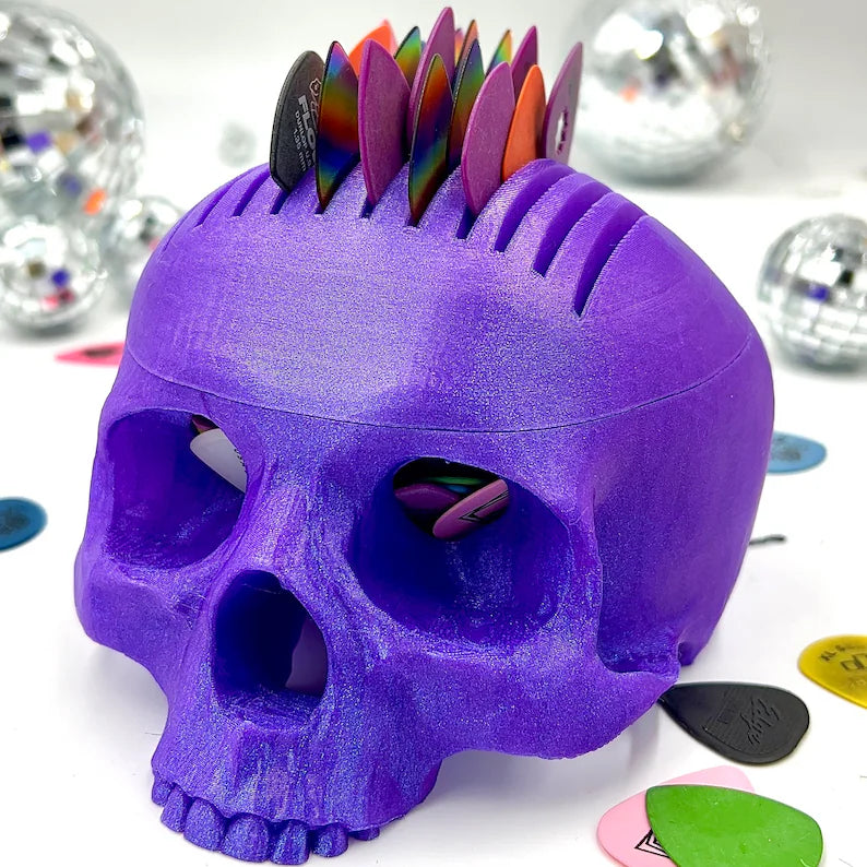 Giant Skull Guitar Pick Holder | Oversized Pick Storage Box | Creative Pick Bowl