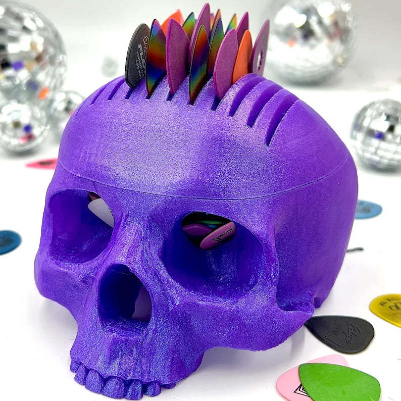 Giant Skull Guitar Pick Holder | Oversized Pick Storage Box | Creative Pick Bowl