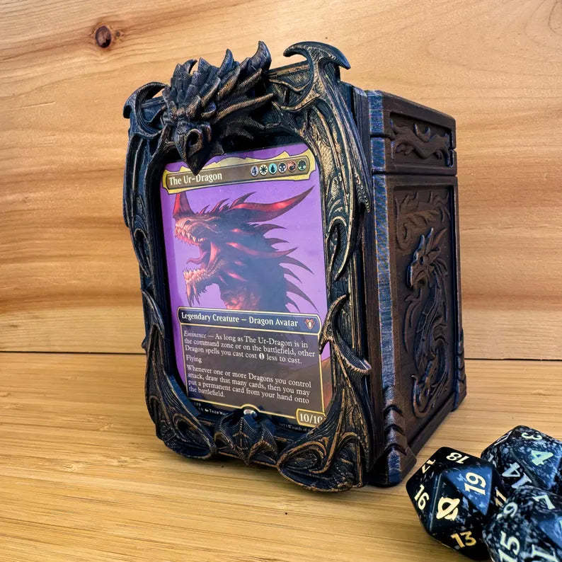 Fantasy-Themed Deck Box & Card Display Frame