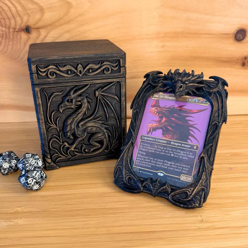 Fantasy-Themed Deck Box & Card Display Frame