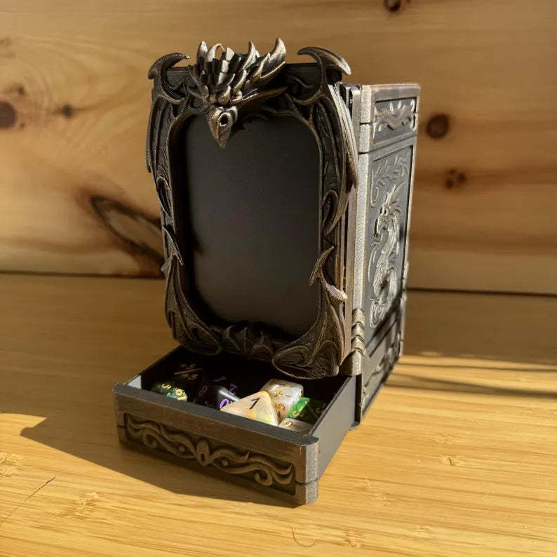 Fantasy-Themed Deck Box & Card Display Frame