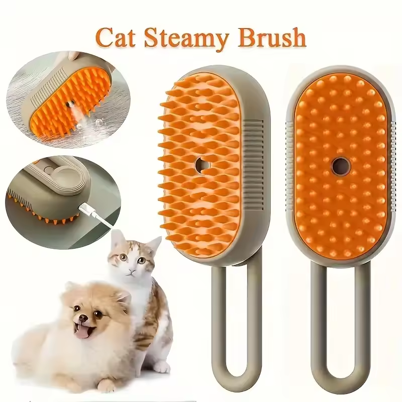 Pet Spray Massage Brush – 2-in-1 Bathing & Grooming Comfort Tool