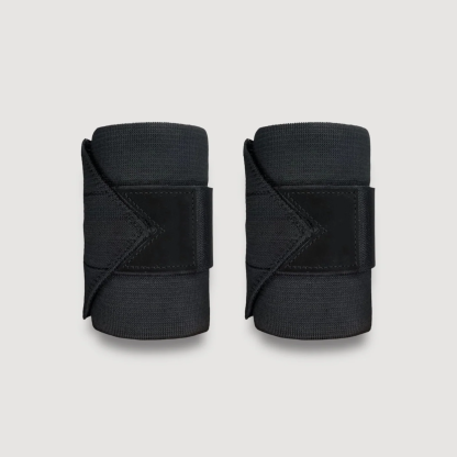 Black Circulation Sports Bandages | Equine Support Wraps | Faster Recovery