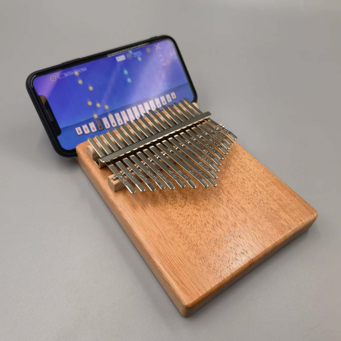 17 or 21 Keys Okoume Wood Kalimba with Smartphone Slot