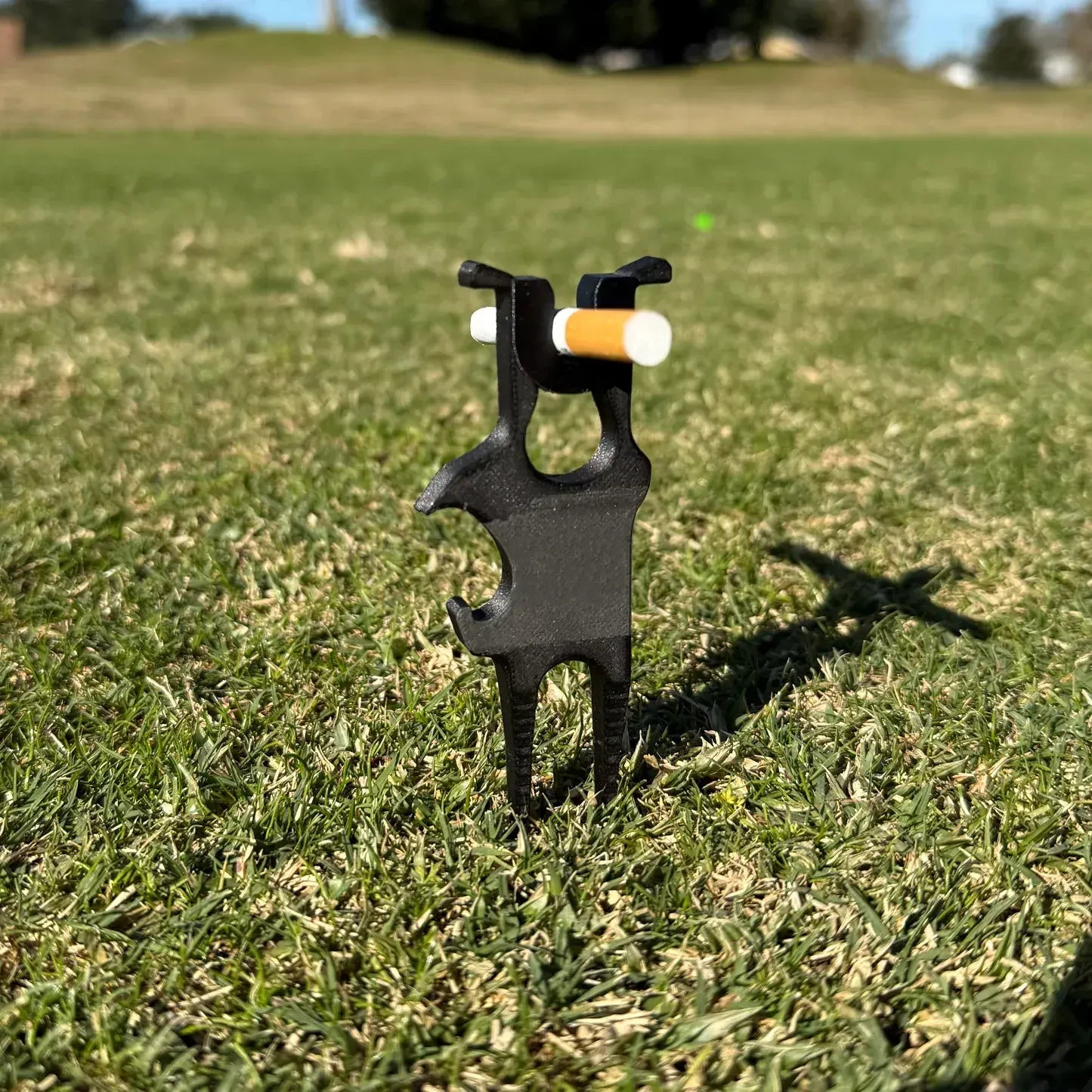 All-in-One Magnetic Cigar Holder, Beer Shotgun, and Ball Mark Repair Multi-Tool