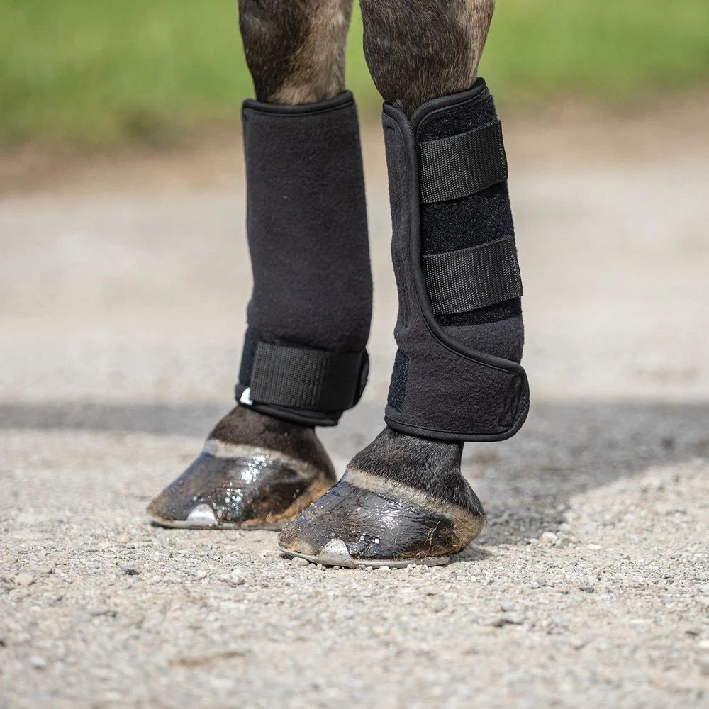 Quick-Wrap Ceramic Therapy Horse Leg Wraps | Black