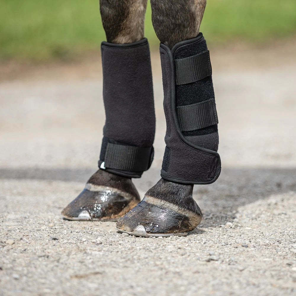 Quick-Wrap Ceramic Therapy Horse Leg Wraps | Black