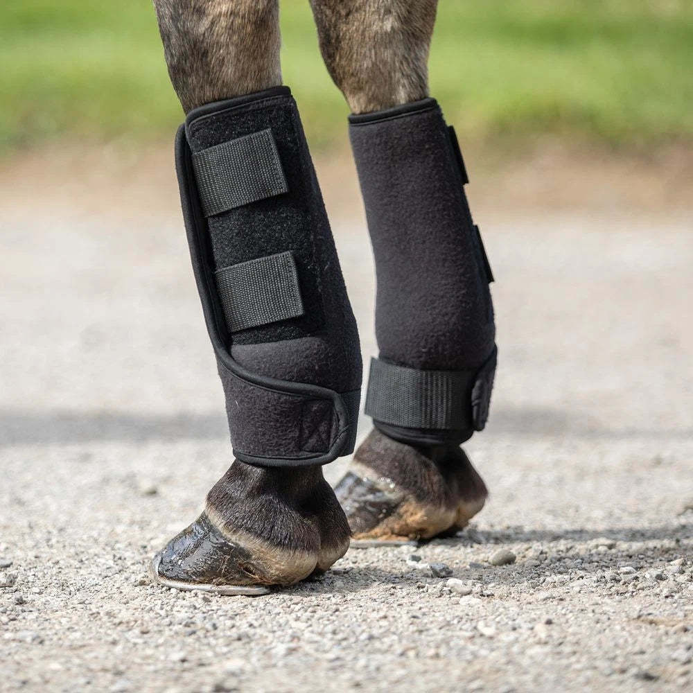 Quick-Wrap Ceramic Therapy Horse Leg Wraps | Black