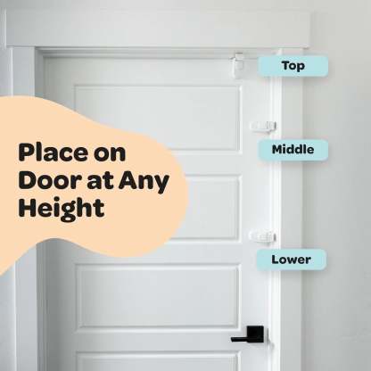 A latch-type door lock that children cannot reach or pry open