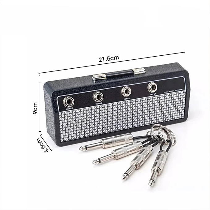 Retro radio-shaped keychain holder