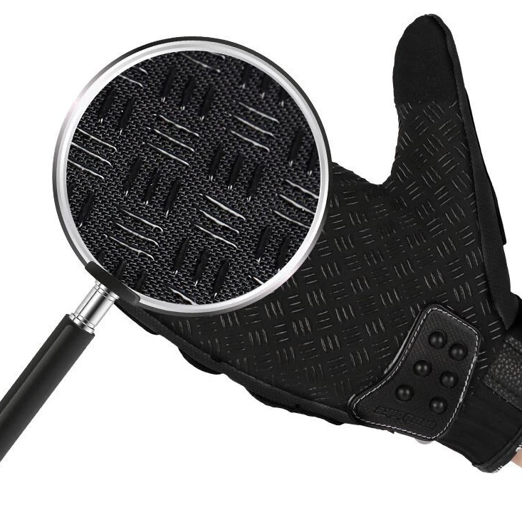 Summer Motorcycle Gloves, Men's Half-Finger Sheepskin Off-Road Gloves, Breathable Anti-Fall Rider Gloves