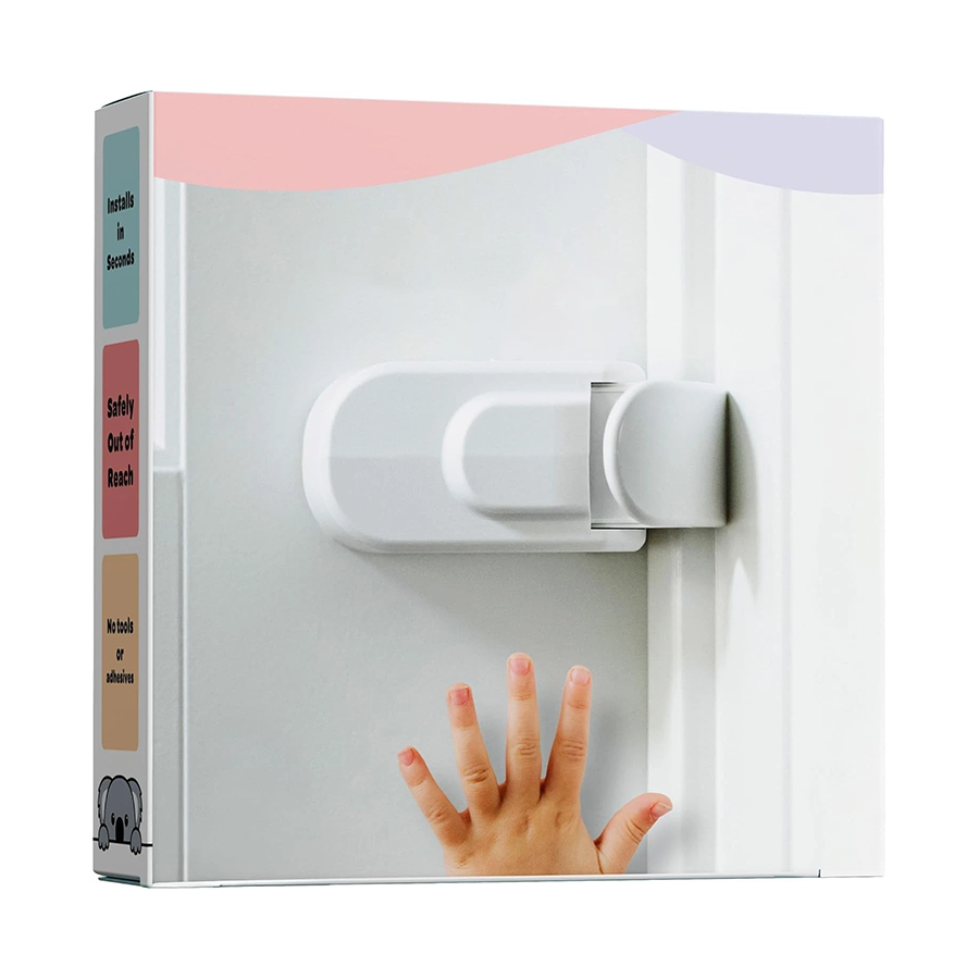 A latch-type door lock that children cannot reach or pry open