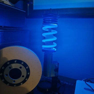 3D Printed Coil Spring LED Desk Lamp – Car Suspension Lamp for Auto Enthusiasts