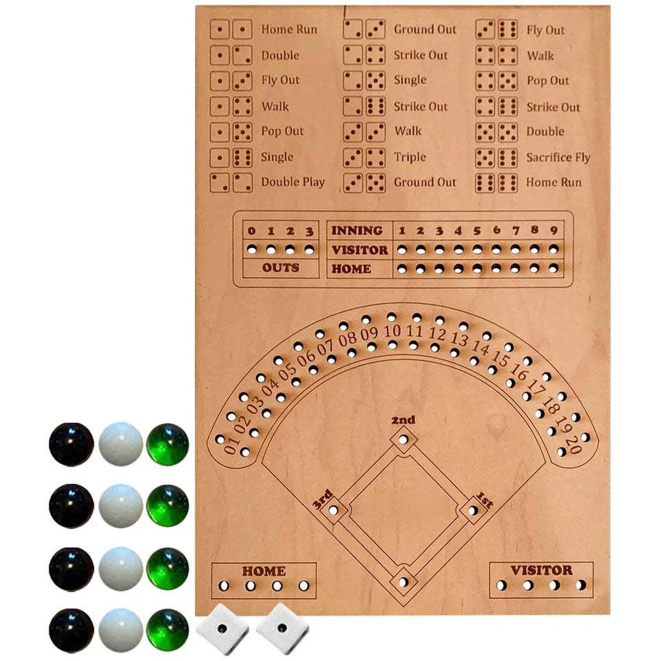 Baseball Dice Board Game Set