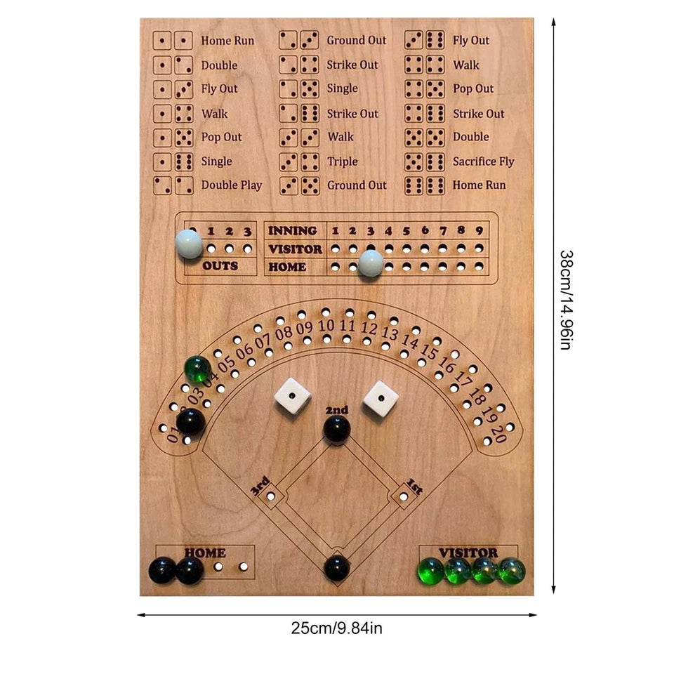 Baseball Dice Board Game Set