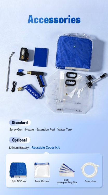 Battery Powered Backpack Spray Cleaner with Rechargeable Pump System