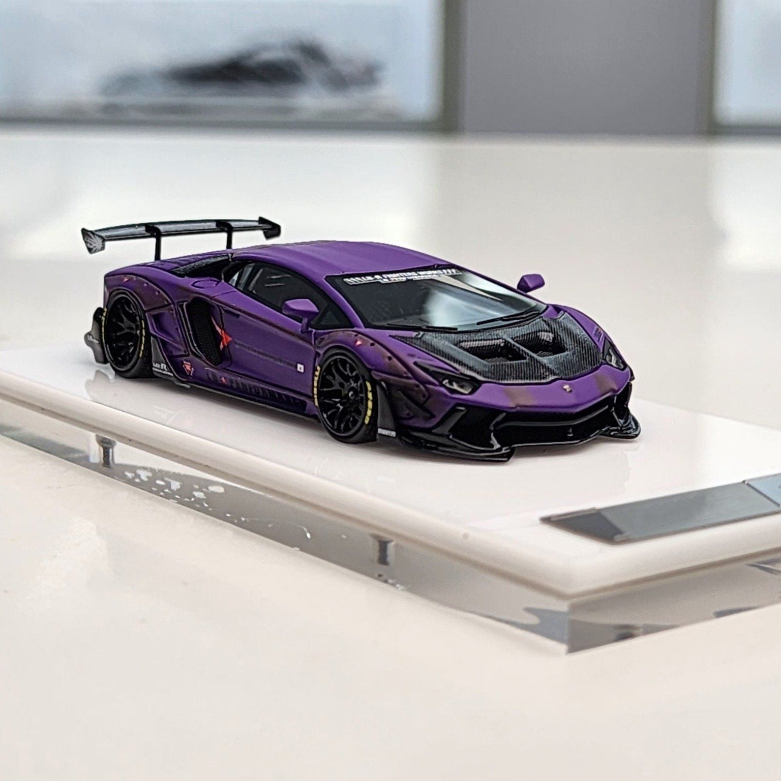 🏎️ 1:64 Scale Purple Die-Cast Sports Car Model – Precision Detail Mini Collectible