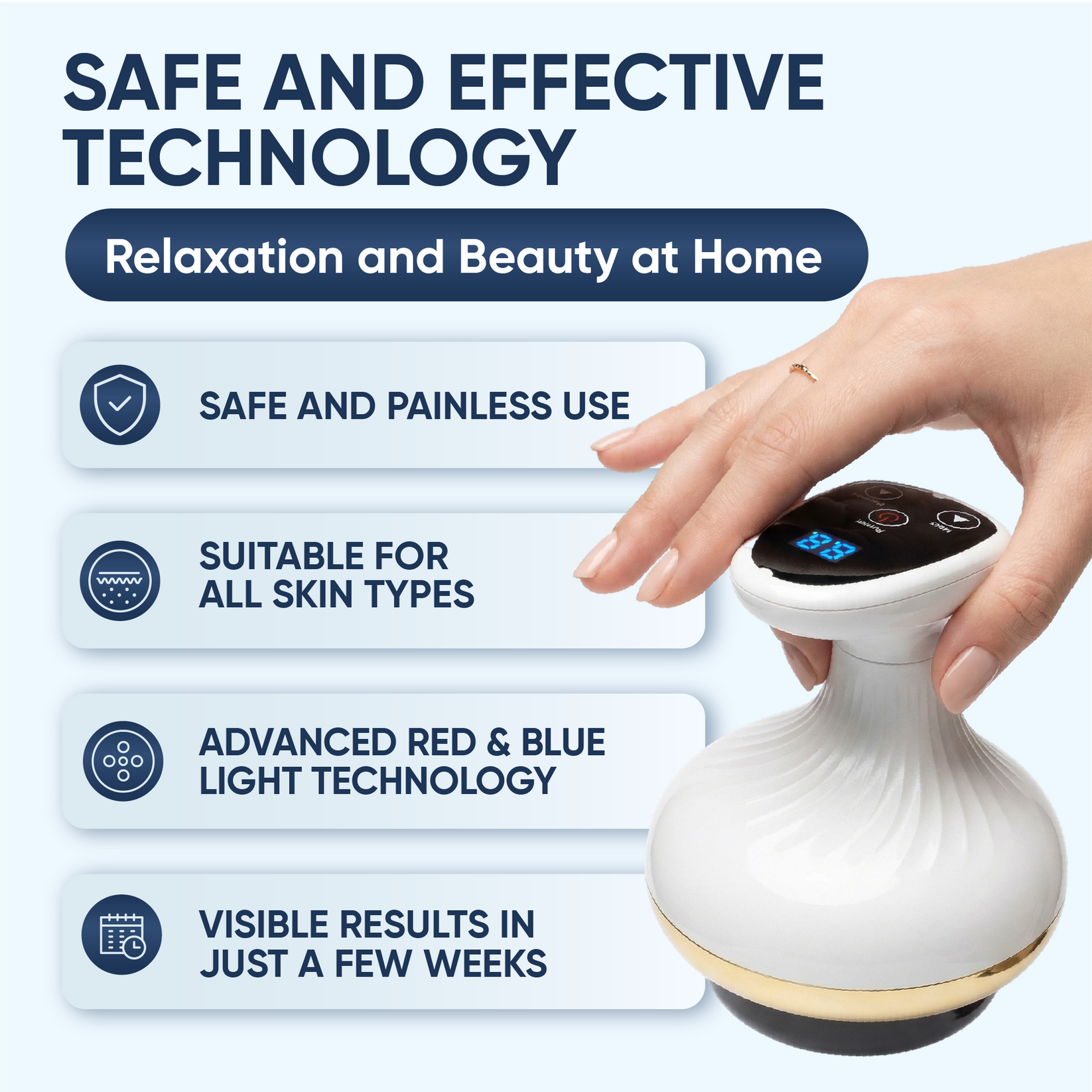 Portable Leg Massager – Lightens Legs, Promotes Circulation, and Deep Massage for Skin Firming