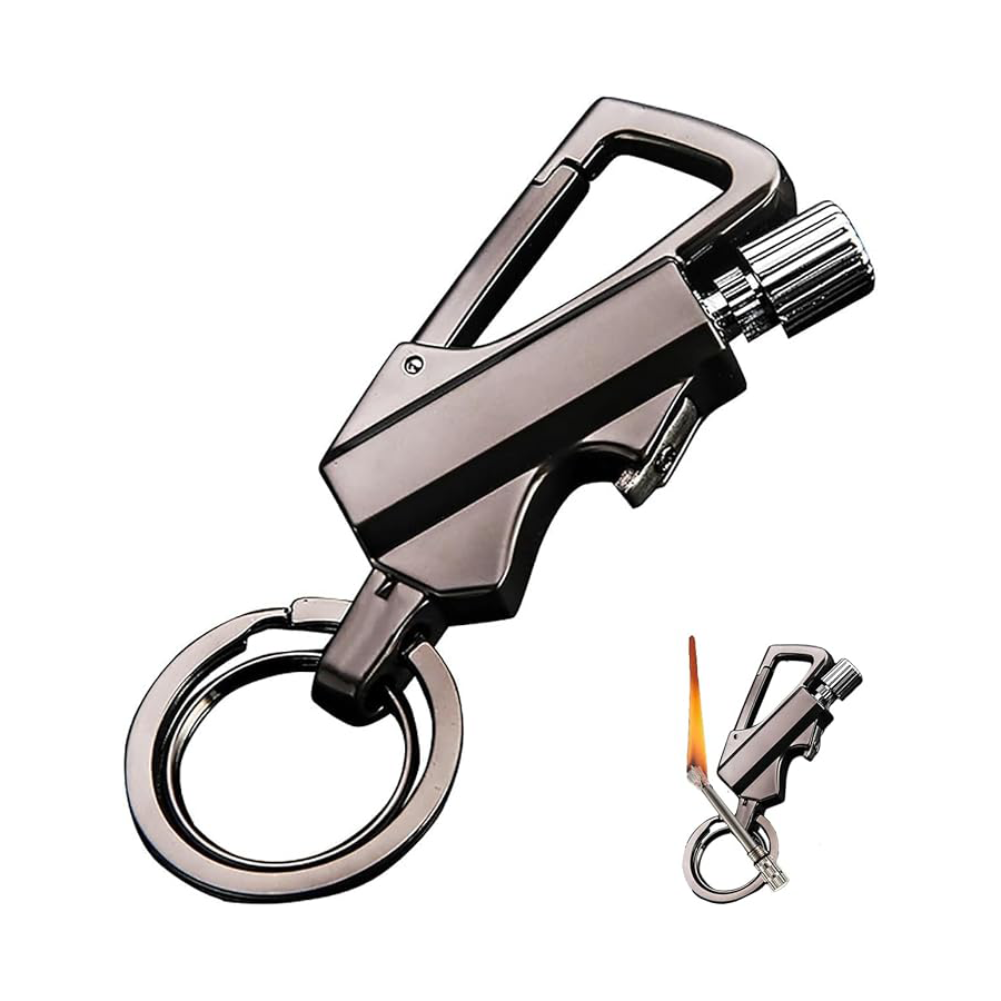 Keychain lighter with multi-functional keychain bottle opener