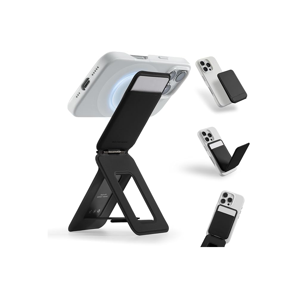 3-in-1 phone stand with magnetic wallet, supports NFC