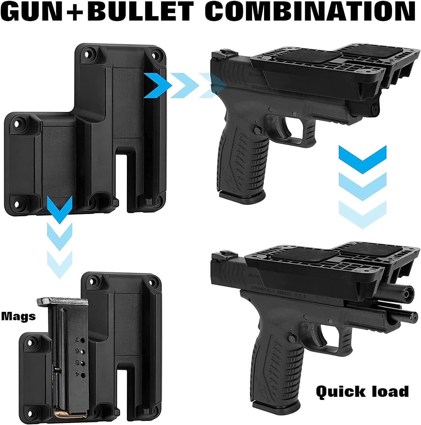 Magnetic Handgun Mount – Secure, Low-Profile Storage for Vehicle or Home
