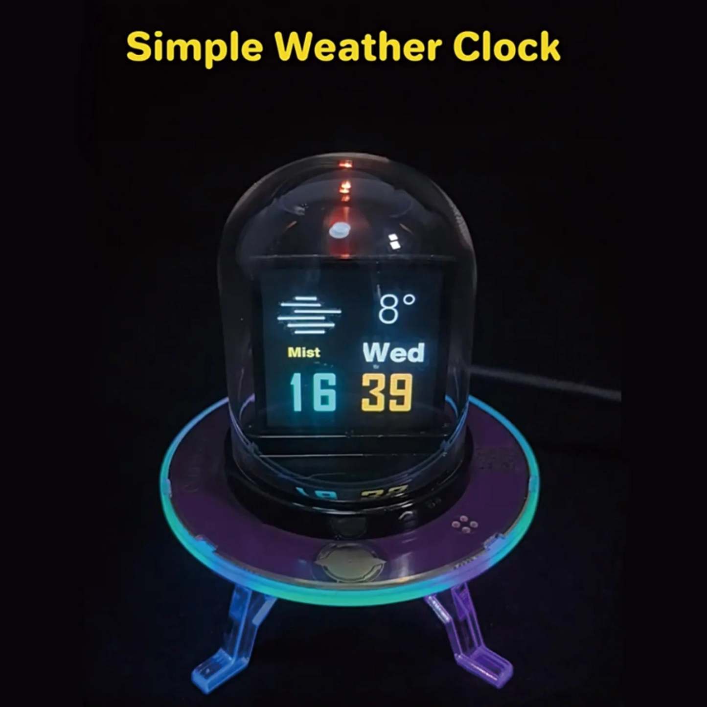 Smart Desktop Clock | Multifunctional Weather Station, Accurate Timekeeping