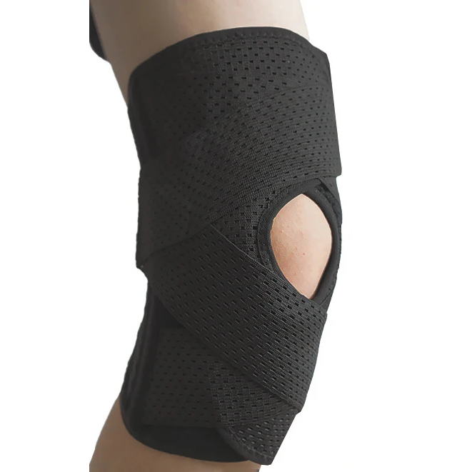 V-Shaped Dual Directional Strap Knee Support with Elastic Spring Suppo