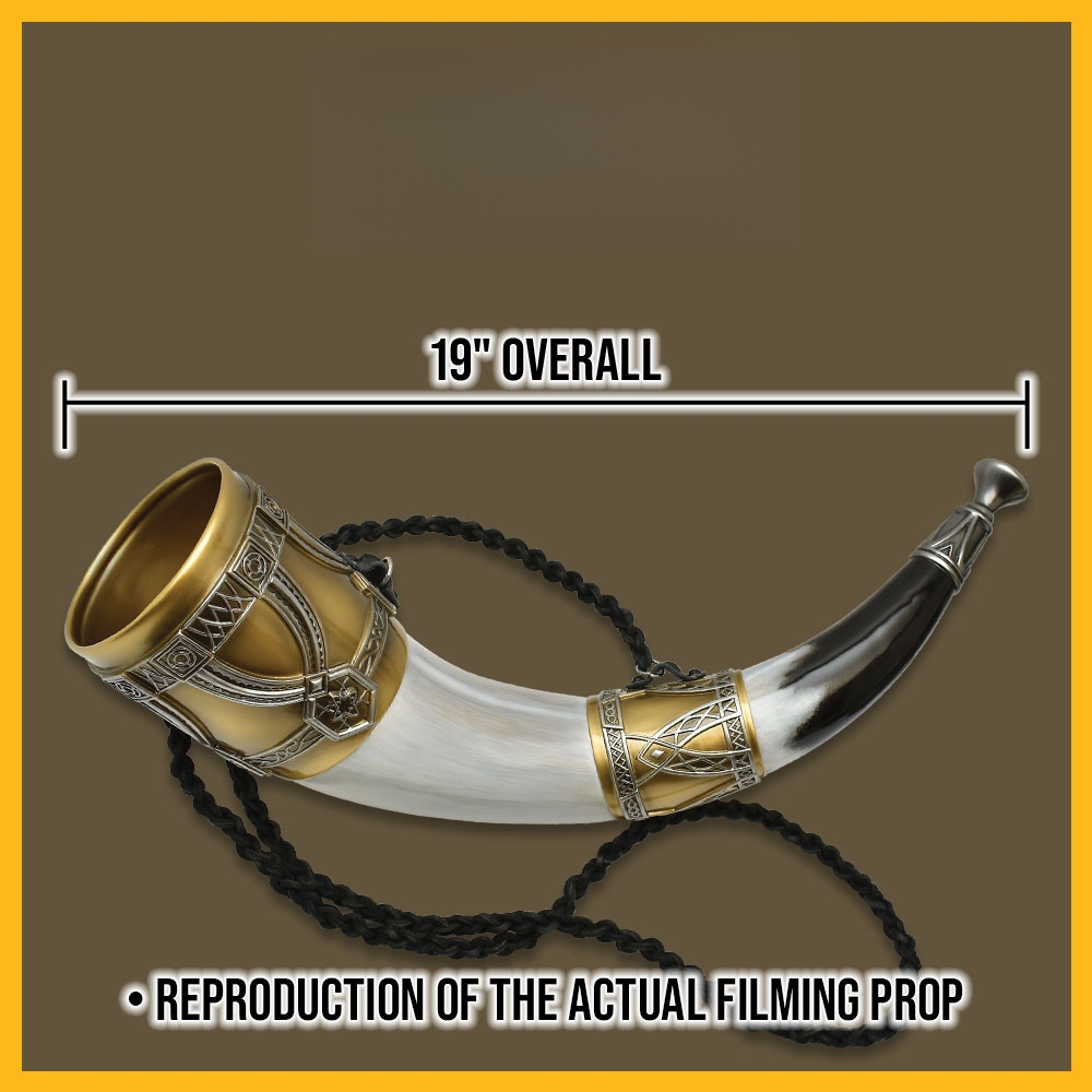 Replica Battle Horn of Gondor | Authentic Movie Prop Display with Wall Mount