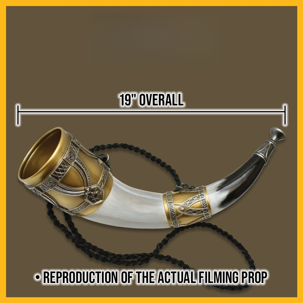 Replica Battle Horn of Gondor | Authentic Movie Prop Display with Wall Mount