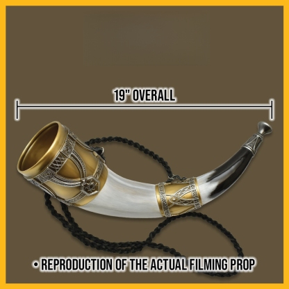 Replica Battle Horn of Gondor | Authentic Movie Prop Display with Wall Mount
