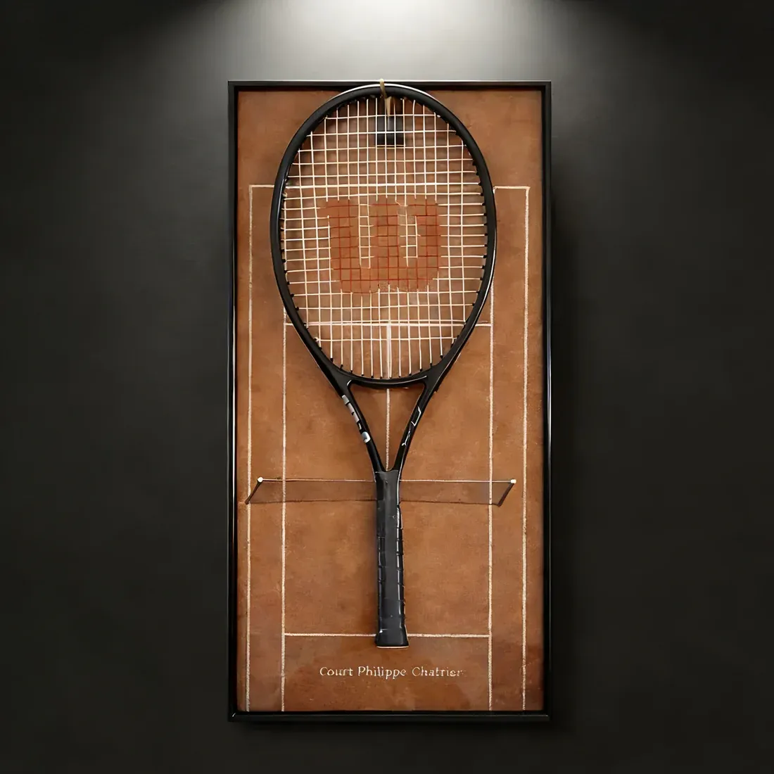 Open Tournament-Themed Wall-Mounted Tennis Racket Display Frame – Collect & Showcase Your Racket