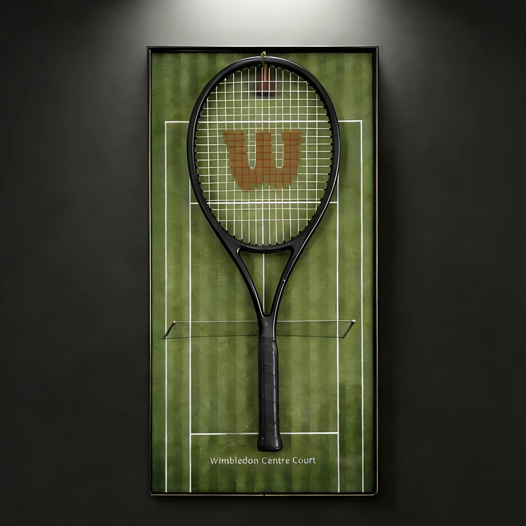 Open Tournament-Themed Wall-Mounted Tennis Racket Display Frame – Collect & Showcase Your Racket