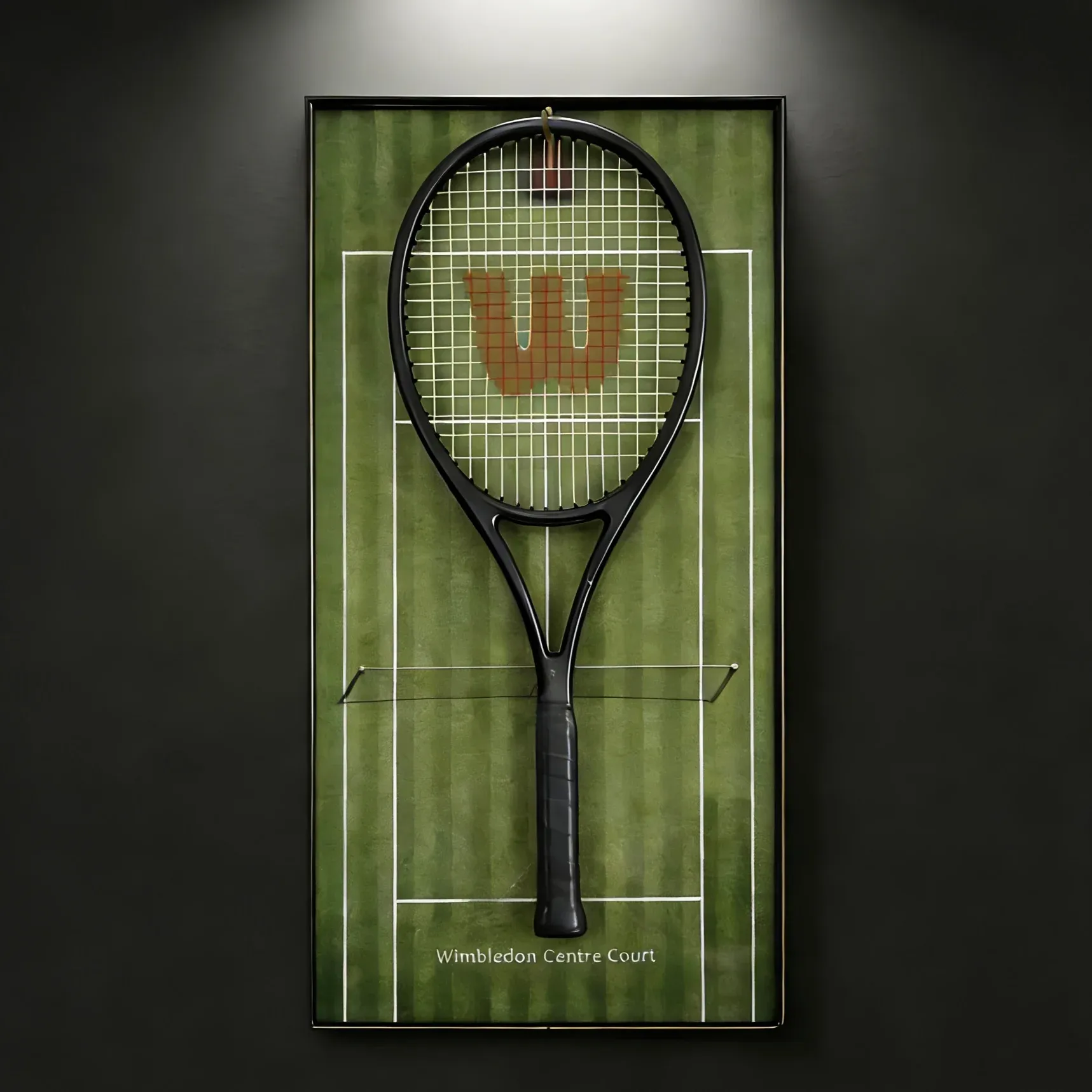 Open Tournament-Themed Wall-Mounted Tennis Racket Display Frame – Collect & Showcase Your Racket