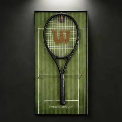 Open Tournament-Themed Wall-Mounted Tennis Racket Display Frame – Collect & Showcase Your Racket