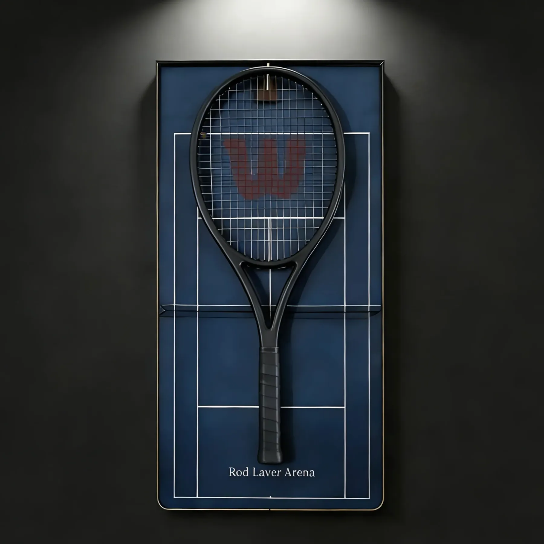 Open Tournament-Themed Wall-Mounted Tennis Racket Display Frame – Collect & Showcase Your Racket