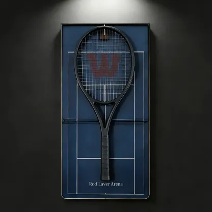 Open Tournament-Themed Wall-Mounted Tennis Racket Display Frame – Collect & Showcase Your Racket